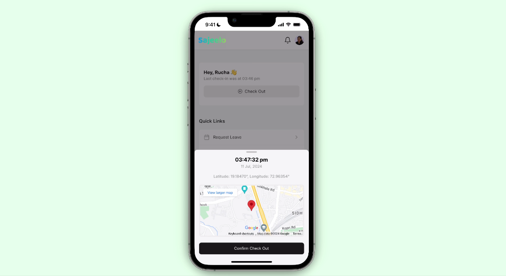 GPS Mobile Check-In & Location Map