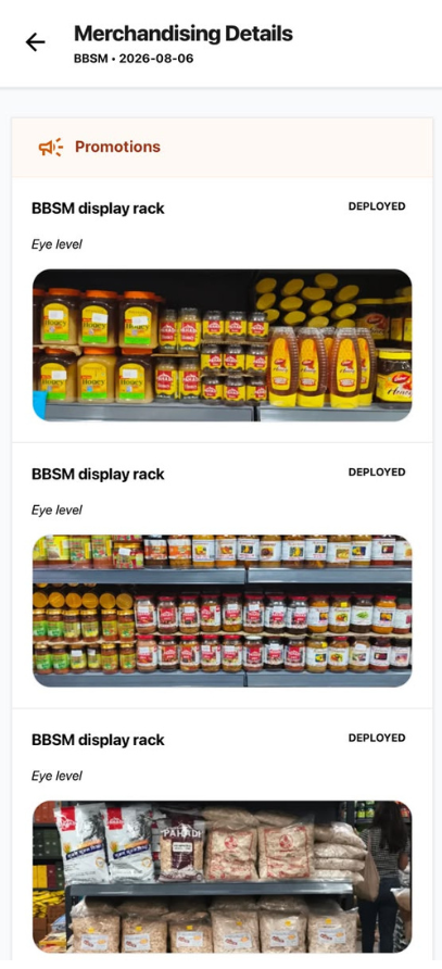 Sajeelo SFA Merchandising Rack Audit